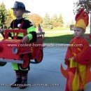 Coolest Firetruck, Fireman and Flame Couple Costume 12