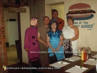 Homemade Flintstones Group Costume