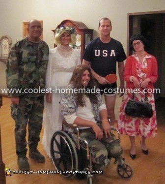 Homemade Forrest Gump Crew Costume