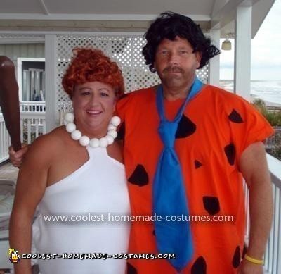 Homemade Fred and Wilma Flintstone Costume