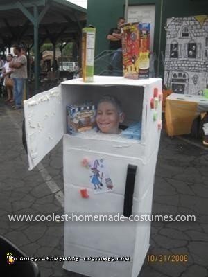 Homemade Freezer Head Costume