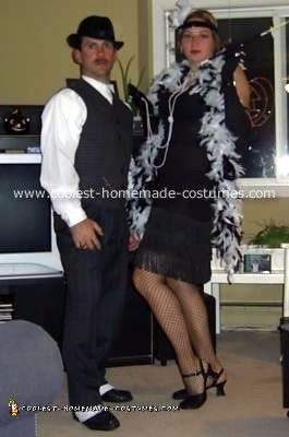 Homemade 30's Gangster and his Dame Costumes