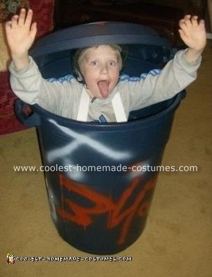 Homemade Garbage Can Boy Costume