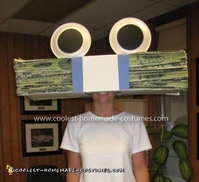 Homemade GEICO Money Eyes Costume