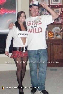 Homemade Girls Gone Wild Girl and Film Crew Couple Costume