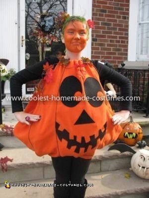 Homemade Girl's Pumpkin Costume