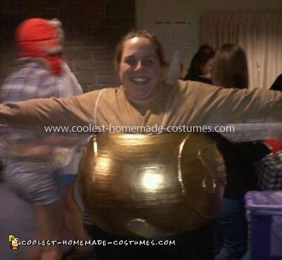 Homemade Golden Snitch Costume