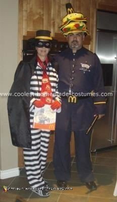 Homemade Hamburglar and Officer Big Mac Costumes