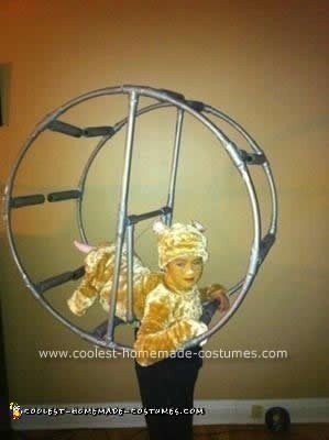 Homemade Hamster on a Wheel Costume