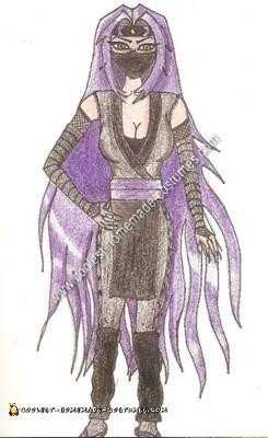 The Initial Drawing of my Costume Design. A Few Things Were Changed Due to the Cold Weather