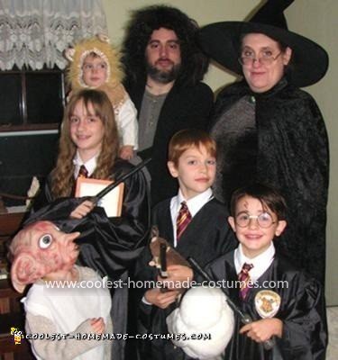 Homemade Harry Potter Family Costume