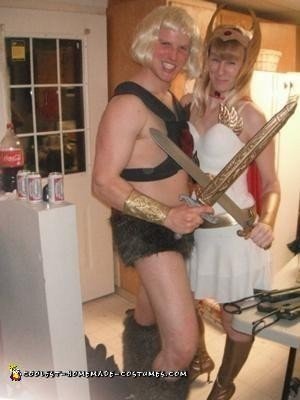 Homemade He Man and She-Ra Couple Costume