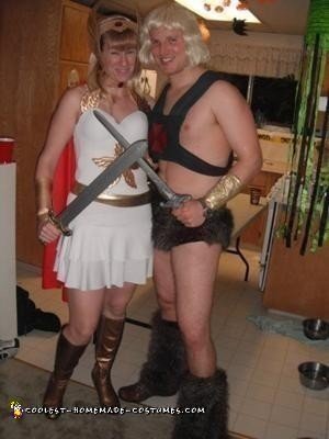 Homemade He Man and She-Ra Couple Costume