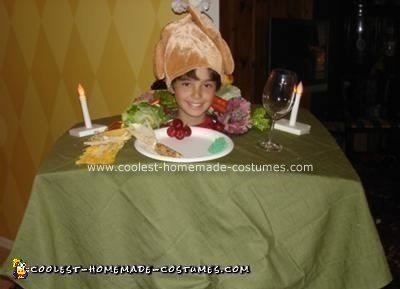 Homemade Head on Turkey Dinner Platter Halloween Costume