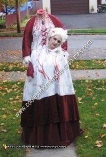 Homemade Headless Marie Antoinette Unique Halloween Costume Idea