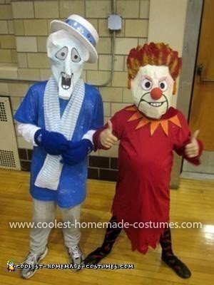 Homemade Heat Miser and Snow Miser Costumes