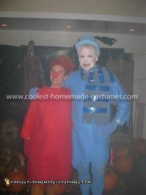 Homemade Heat Miser and Snow Miser Couple Costume