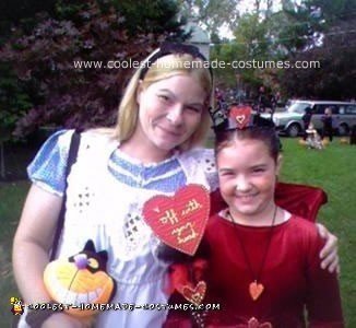 Homemade Alice and the Queen of Hearts Costumes