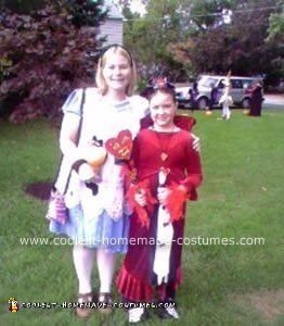 Homemade Alice and the Queen of Hearts Costumes