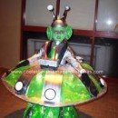 Homemade Alien in a UFO Costume