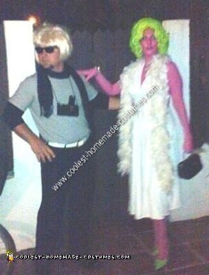 Homemade Andy Warhol and Marilyn Monroe Couples Halloween Costume Idea