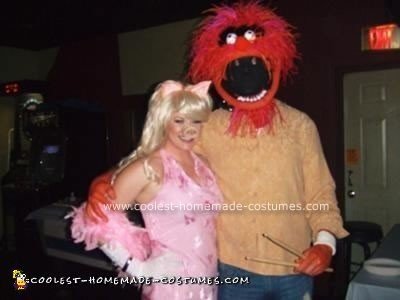 Homemade Animal and Miss Piggy from the Muppets Costume