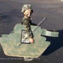 Homemade Army Man in Tank Costume