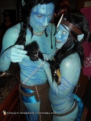 Homemade Avatar Couple Halloween Costume Idea