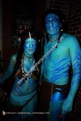 Homemade Avatar Couple Halloween Costume Idea