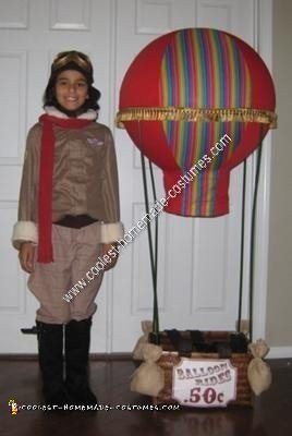 Homemade Aviator in a Hot Air Balloon Halloween Costume Idea