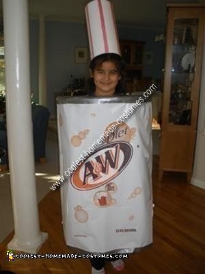 Homemade AW Rootbeer Soda Can Costume