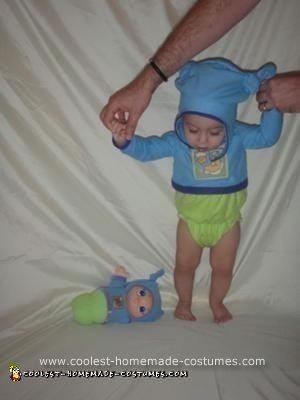 Homemade Baby Gloworm Costume