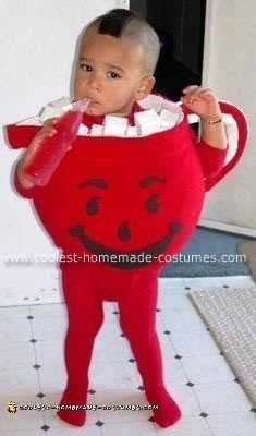 Homemade Toddler Kool Aid Man Costume