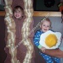 Homemade Bacon and Eggs Child's Couple Halloween Costume Idea