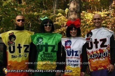 Homemade Bags of Potato Chips Group Halloween Costume