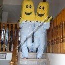 Homemade Bananas in Pajamas Couple Costume