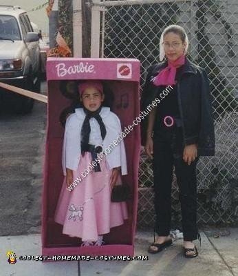 Homemade Barbie Doll in a Box Halloween Costume