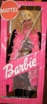 Homemade Barbie in a Box Costume