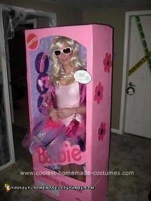 Homemade Barbie in a Box Costume