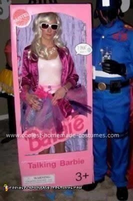 Homemade Barbie in a Box Costume