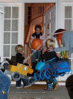 Homemade Bash and Dash Train Car Costume