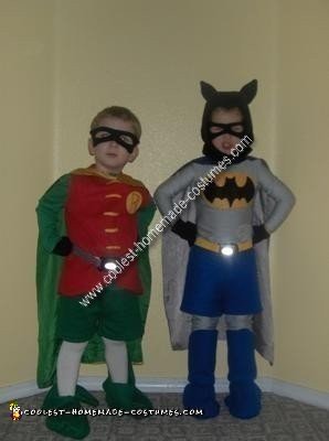 Homemade Batman and Robin Couple Costumes