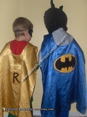 Homemade Batman and Robin Couple Costumes