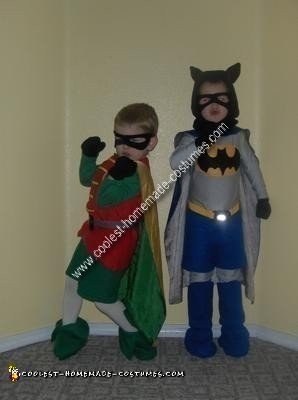 Homemade Batman and Robin Couple Costumes
