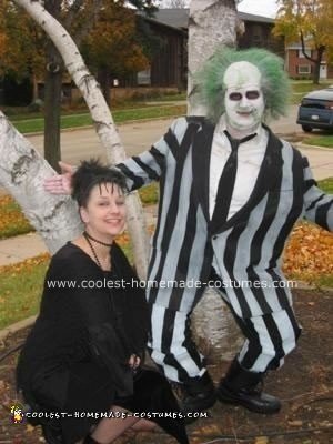 Homemade Beetlejuice and Lydia Couple Costume