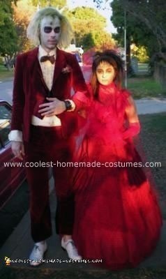 Homemade Beetlejuice and Lydia Couple Costume