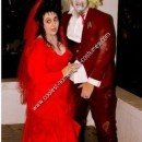 Homemade Beetlejuice and Lydia Halloween Couple Costume Idea