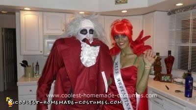 Homemade Beetlejuice and Miss Argentina DIY Halloween Costumes