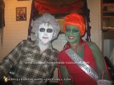 Homemade Homemade Beetlejuice Couple Halloween Costume Idea