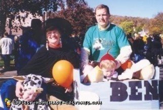 Homemade Ben and Jerry's Banana Split Wheelchair Costume